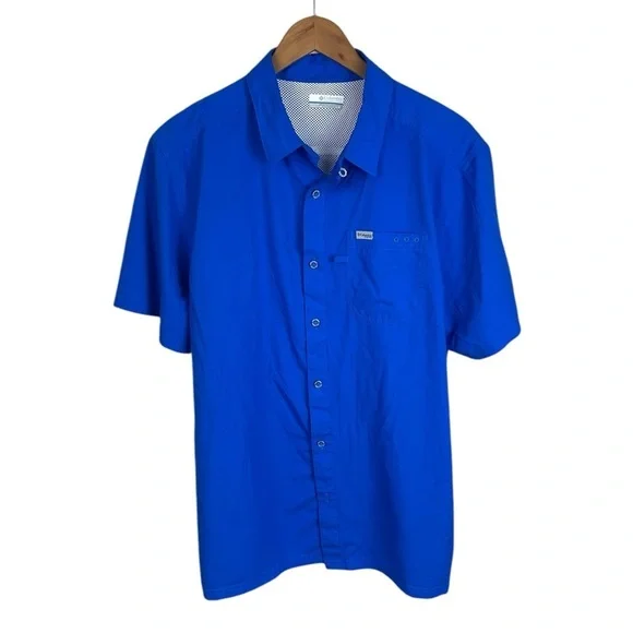 BF28 Mens Columbia PFG performance fishing gear, Omni shade button shirt L - Picture 2 of 5